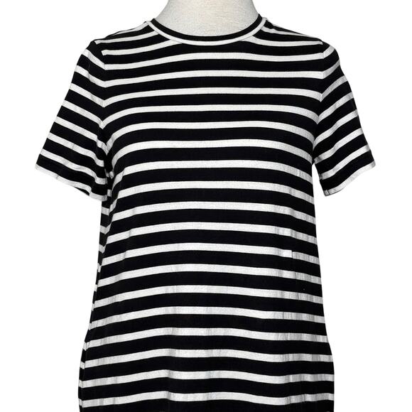 Kate Spade SZ S 100% Cotton Striped Black White Dress - Picture 2 of 12